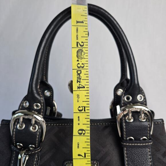 Tignanello Monogram Satchel Bag Canvas & Leather - Picture 15 of 15